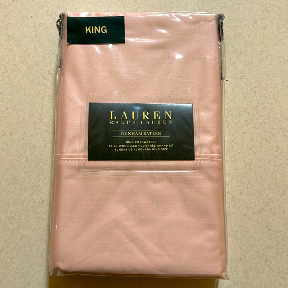 Lauren Ralph Lauren Dunham Sateen Cotton King Pillow Cases, 2pk
